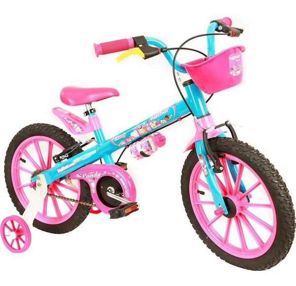 Bicicleta Infantil Aro16 Menina Candy - Nathor