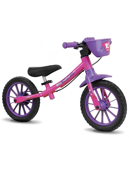 Bicicleta Infantil Balance Bike Feminina Aro 12 Nathor