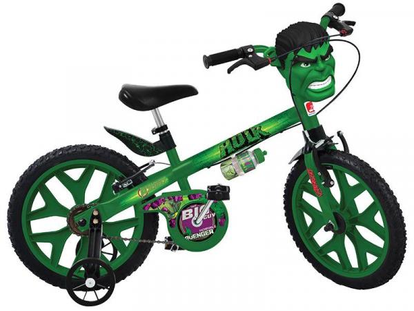 Bicicleta Infantil Bandeirante Avengers Hulk - Aro 16 Freio V-Brake