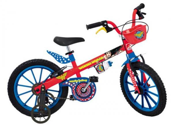Tudo sobre 'Bicicleta Infantil Bandeirante Mulher Maravilha - Aro 16 Freio V-brake'