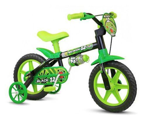 Bicicleta Infantil Ben 10 Aro 12 Nathor + Adesivos Ben 10