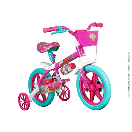 Bicicleta Infantil Caloi Barbie Aro 12 - Rosa