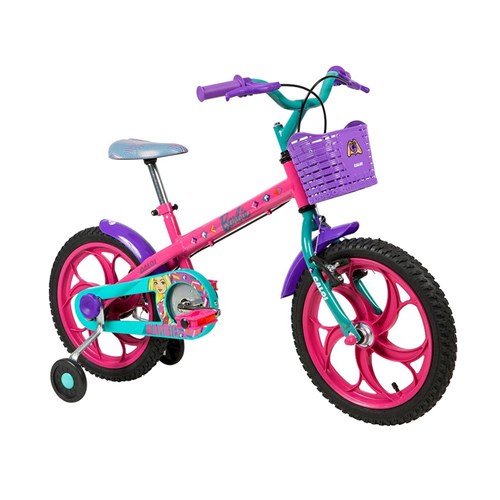 Bicicleta Infantil Caloi Barbie Aro 16 - Rosa