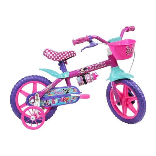 Bicicleta Infantil Caloi Minnie Aro 12 - Rosa