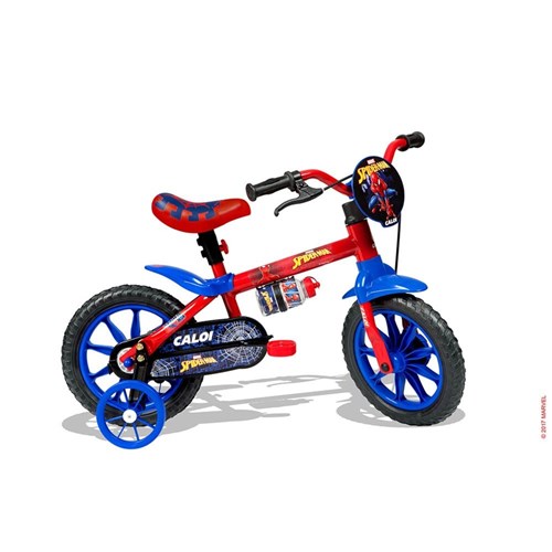 Bicicleta Infantil Caloi Spider Man Aro 12 - Vermelho