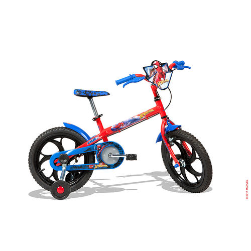Bicicleta Infantil Caloi Spider Man Aro 16 - Vermelho
