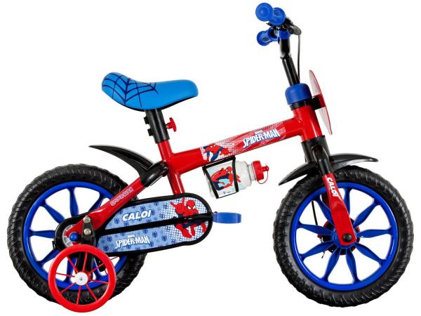Bicicleta Infantil Caloi Spiderman Aro 12 - Freio Tambor