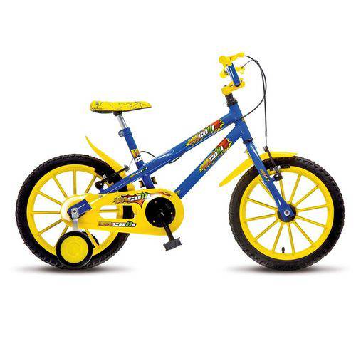 Bicicleta Infantil Colli Hot Aro 16 Rodas Freios V-Brake Selim Personalizado Azul