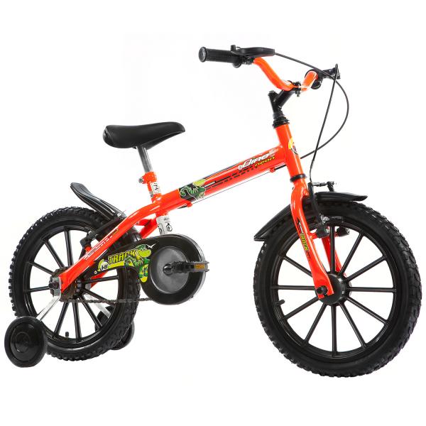 Bicicleta Infantil Dino Neon ON Aro 16 Track Bikes - Laranja - Track Bikes