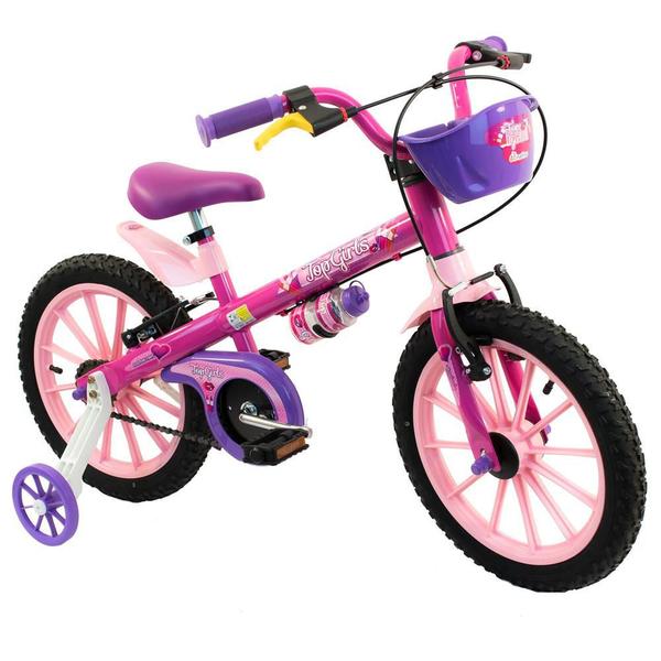 Bicicleta Infantil Feminina Aro 16 Top Girls Nathor