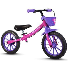 Bicicleta Infantil Feminina com Aro 12 Balance Bike Nathor