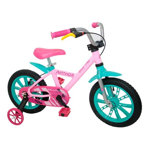 Bicicleta Infantil Feminina First Pro Alumínio Aro 14 Nathor