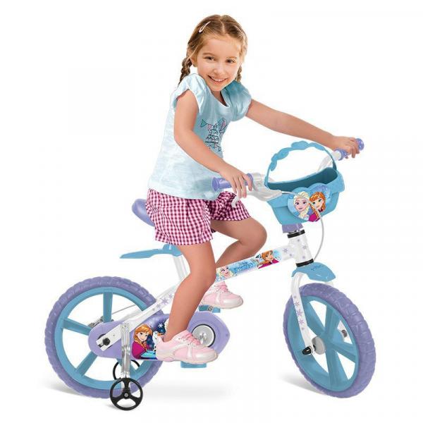 Bicicleta Infantil Frozen Disney Aro 14 Cestinha - Bandeirante