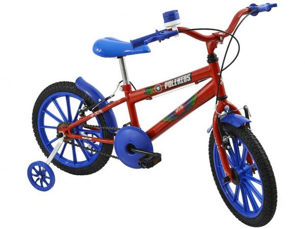 Bicicleta Infantil Masculina Aro 16 PoliKids Vermelha - Polimet
