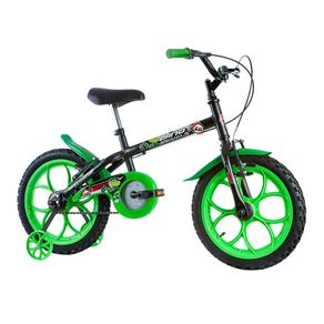 Bicicleta Infantil Masculina Dino Aro 16 Preto/Verde Track Bikes