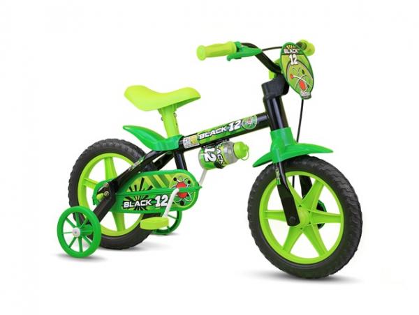 Bicicleta Infantil Masculino Aro 12 Black - Nathor