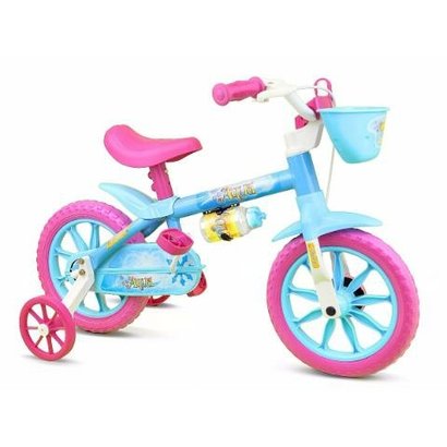 Bicicleta Infantil Menina Aro 12 Aqua Nathor