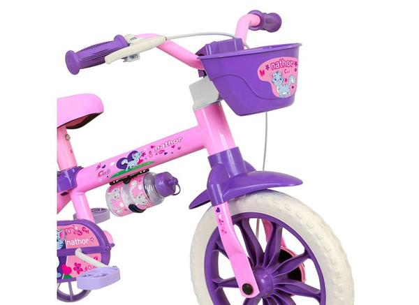Bicicleta Infantil Menina Aro 12 Cat - Nathor - Rosa