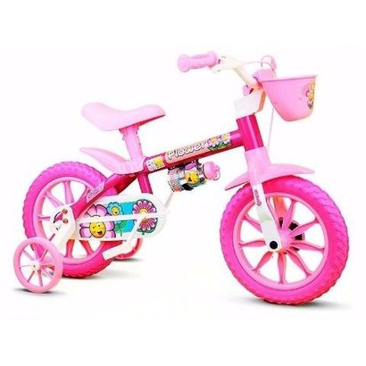 Bicicleta Infantil Menina Aro 12 Flower Nathor