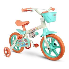 Bicicleta Infantil Menina Aro 12 Nathor Sea - Laranja