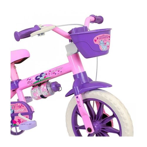 Bicicleta Infantil Meninas Aro 12 Cat Nathor Rosa