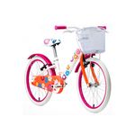 Bicicleta Infantil My Bike New Aro 20 com Cestinha para 6-8 Anos Branca