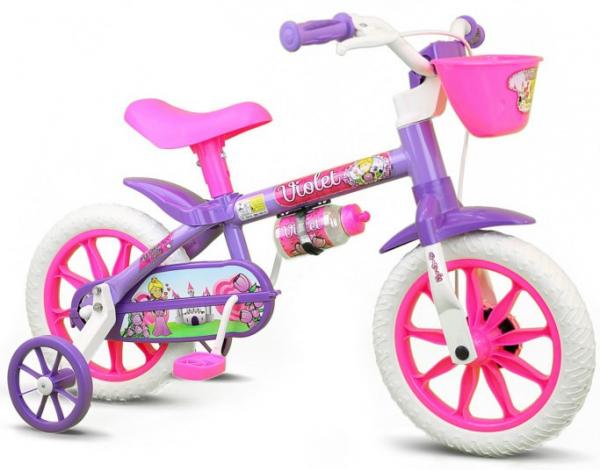 Bicicleta Infantil Nathor Aro 12 Menina de 3 a 5 Anos - Violet