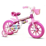 Bicicleta Infantil Nathor Aro 12 Menina - Flower Banco Pu