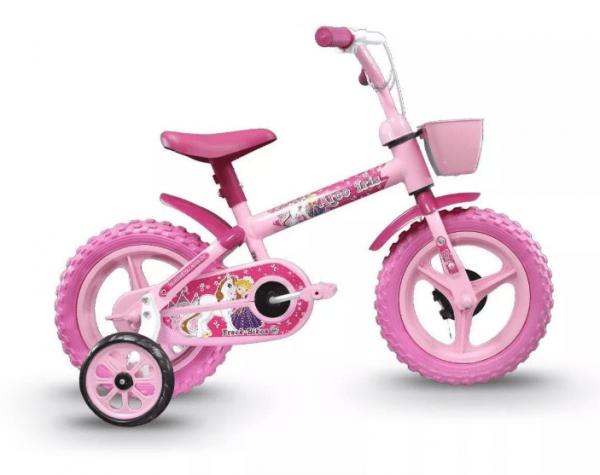 Bicicleta Infantil Track Bikes Arco Iris Aro 12 Rosa