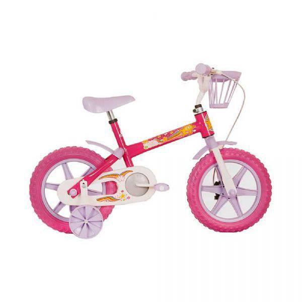 Bicicleta Infantil Track Bikes Arco-Íris, Rosa, Aro 12 - Track Bikes