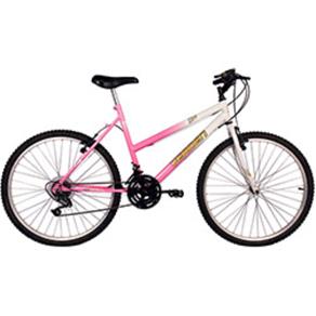 Bicicleta Live Aro 26 18V Branca/Rosa - Verden