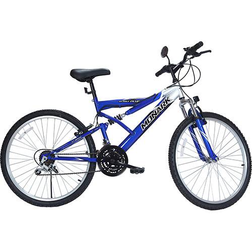 Bicicleta Monark Aro 26 M Bike Plus 21 Velocidades Azul-Cinza