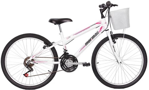 Bicicleta Mormaii Aro 24 Fantasy 21V C/Cesta Branca - 2011821