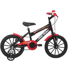 Bicicleta Mormaii Next Aro 16, Preta/Vermelha