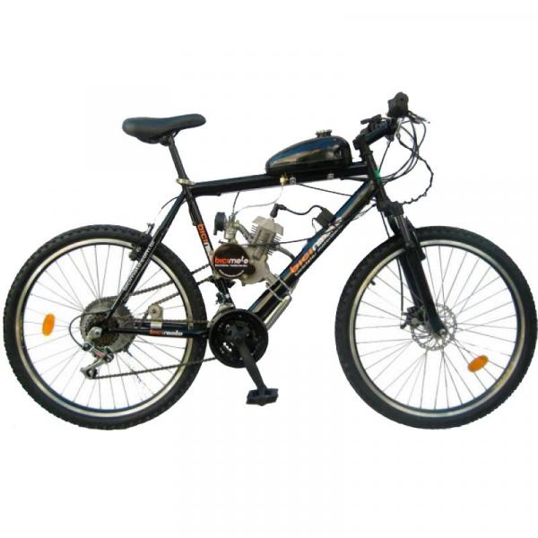 Bicicleta Motorizada 48cc 2 Tempos - Bicimoto - Aço Hi-Ten - Preta