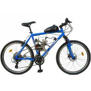 Bicicleta Motorizada 48cc 2 Tempos - Quadro de Aço Hi-Ten - Azul