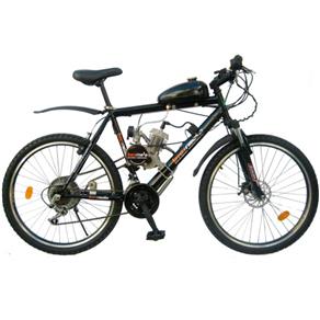 Bicicleta Motorizada 48cc 2 Tempos - Quadro de Alumínio - Preto