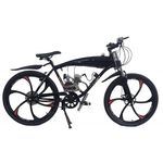 Bicicleta Motorizada Motor 48cc 2 Tempos - com Tanque Embutido Preto