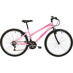 Bicicleta Polimet MTB Aro 26 18 Marchas - Rosa