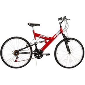 Bicicleta Radikale Full Suspension Aro 26 18V Vermelha/Preta - Verden