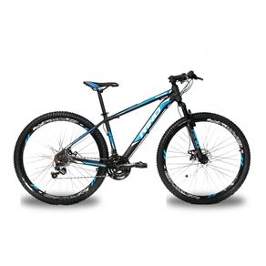 Bicicleta RINO ATACAMA 29 Freio a Disco - Cambios Shimano 2.0 - 21v - Preto/Azul 19 - Preto