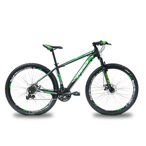 Bicicleta RINO ATACAMA 29 Freio a Disco - Cambios Shimano 2.0 - 21v - Preto/Verde 19 - Verde