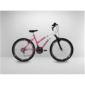 Bicicleta Rosa Aro 26 21 Marchas com Amortecedor