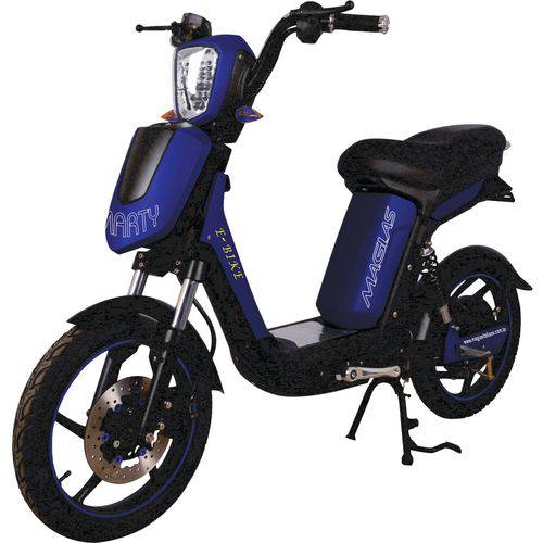 Tudo sobre 'Bicicleta Scooter Elétrico Modelo SMARTY Cor Azul'