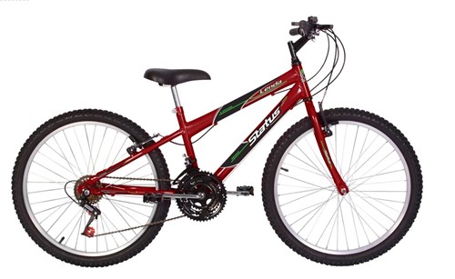 Bicicleta Status Bike Lenda Aro 24 18 Marchas - Vermelha