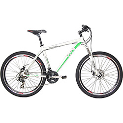 Bicicleta Tito Bikes MTB Aro 27,5 21 Velocidades Quadro 15 Branca/Verde