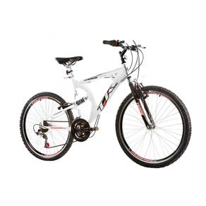 Bicicleta Track & Bikes Aro 26 XK 400 21V Full Suspensão Quadro Alumínio - BRANCO