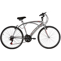Bicicleta Track & Bikes Confort Bike Fast 100 21-V Aro 26 Prata