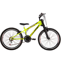 Bicicleta Track & Bikes Down Hill Dragon Fire 18V Aro 24 Amarelo Neon