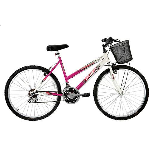 Tudo sobre 'Bicicleta Track & Bikes Feminina Marbela 18-V Aro 26 Branco Magenta'
